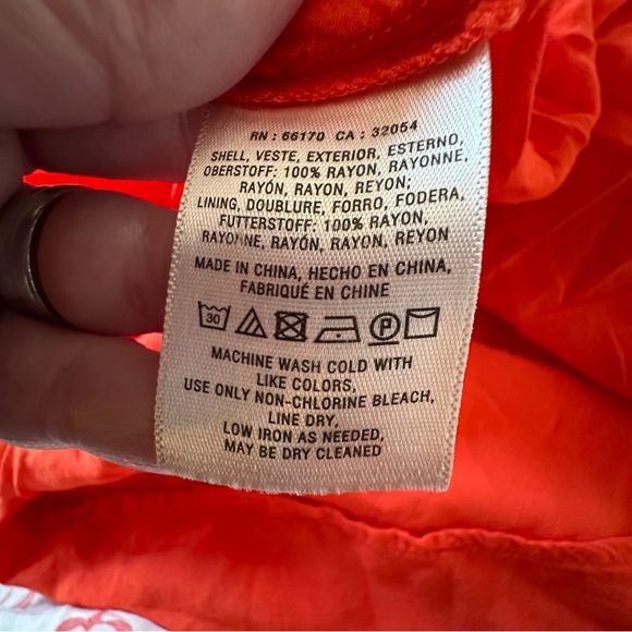 Maeve Anthropologie Indiga‎ Swing Dress Cap Sleeve Orange White Doves Size S - Picture 12 of 13